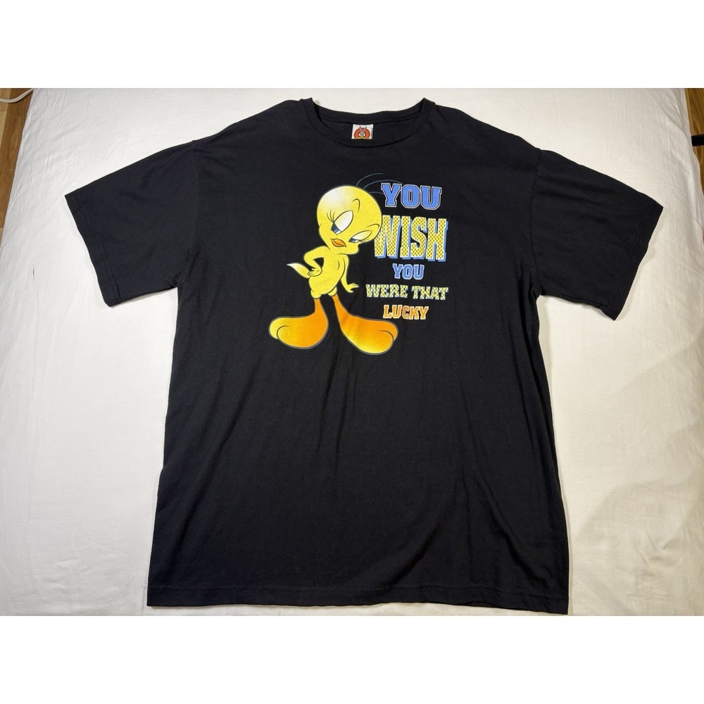 Vintage 2004 Looney Tunes Tweety Bird Shirt XL You Wish You Were That Lucky
